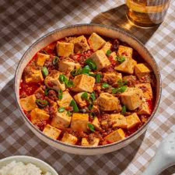 MAPO TOFU CON CARNE PICCANTE